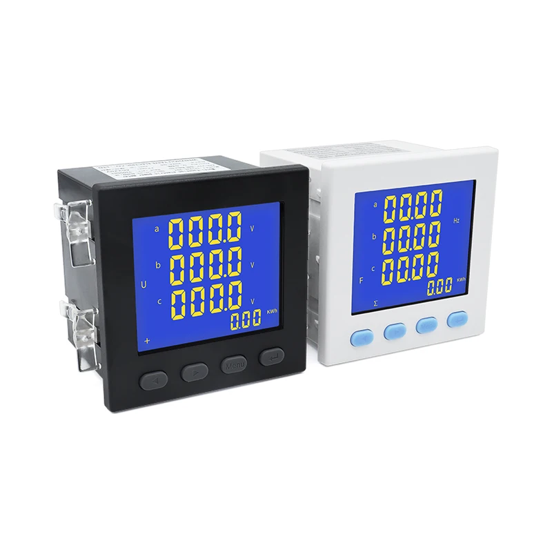 3P3L 3P4L Three Phase Multifunctional Consumption Meter 96*96mm AC220V LCD Digital Display Watt Hour Energy Meter With CT