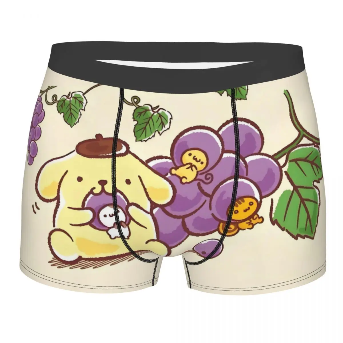 

Мужское крутое нижнее белье с рисунком аниме Pom Pom Purin, трусы-боксеры, дышащие шорты, трусы, трусы