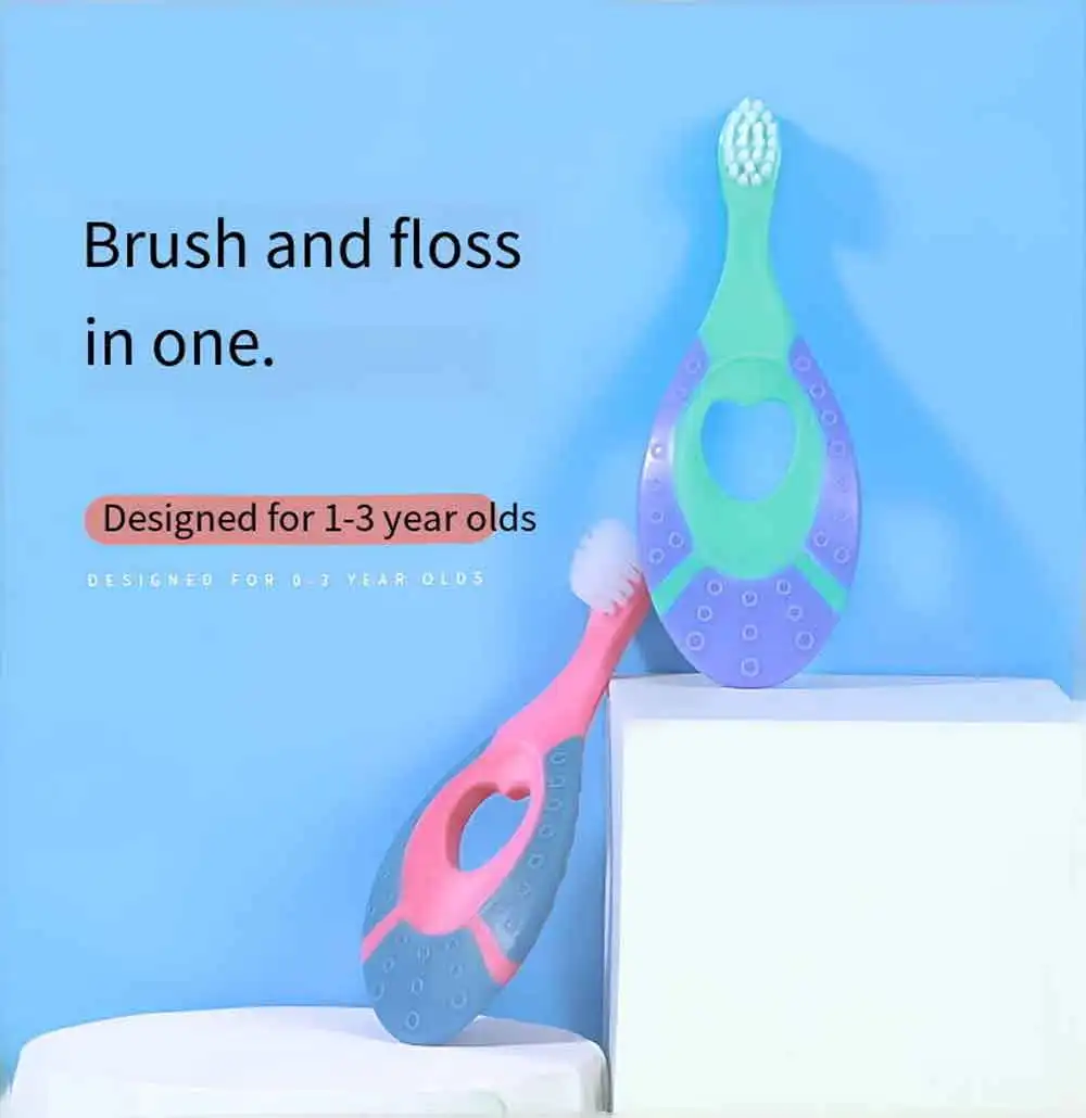 2PCS Kids Toothbrush Children With Soft Bristles BPA-Free Toddler Toothbrush Training Deciduous Teeth Toothbrush