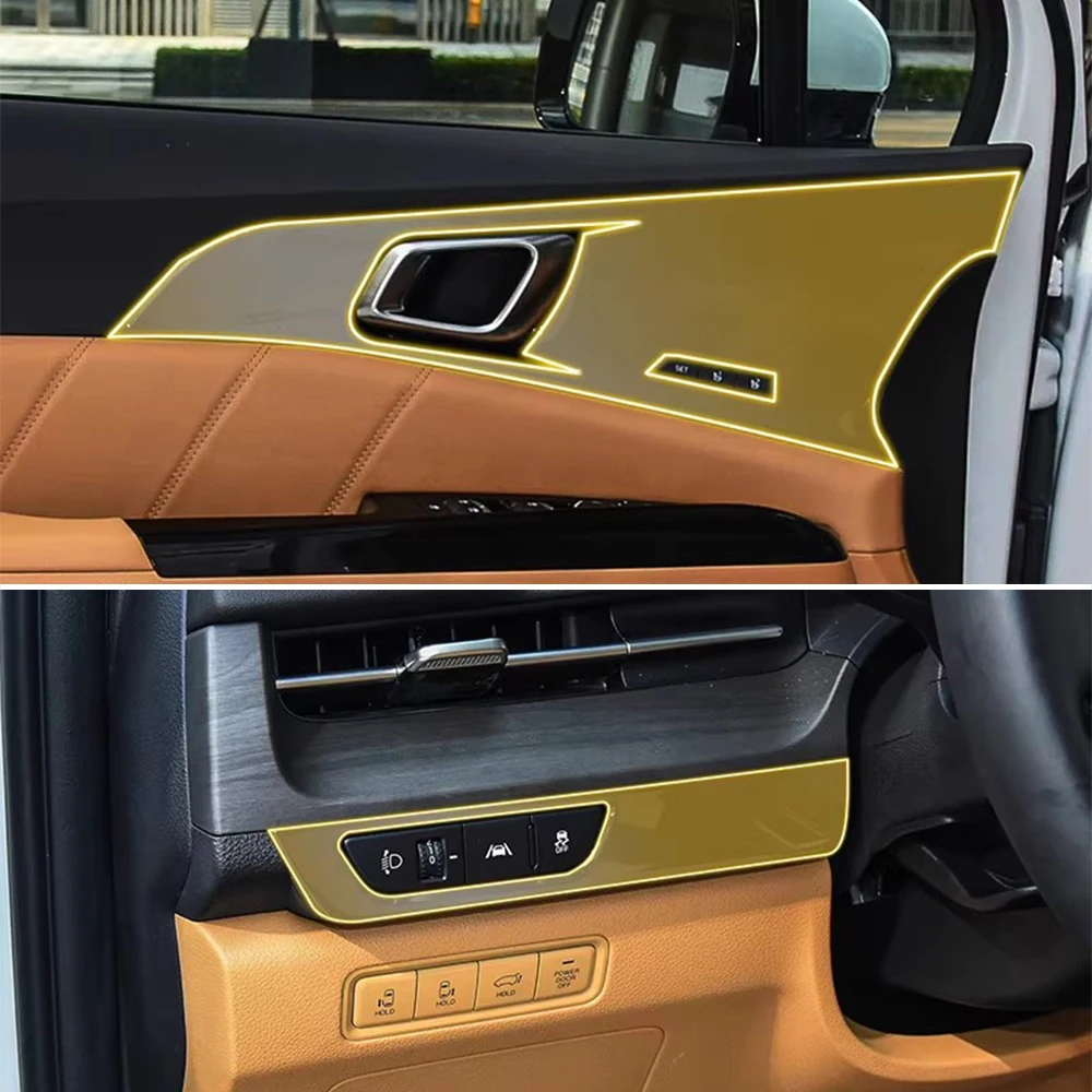 Transparent TPU Protective Film for Kia Carnival Sedona KA4 2021-2023 Car Interior Center Console Anti-scratch PPF Pre Cut Film - view 3