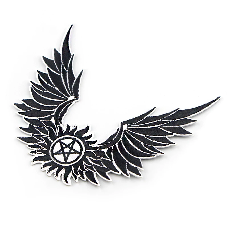 K1084 Supernatural tv Sticker for Clothing Applications Patches on Clothes Iron Embroidered Patch for Backpack Handbag Badge