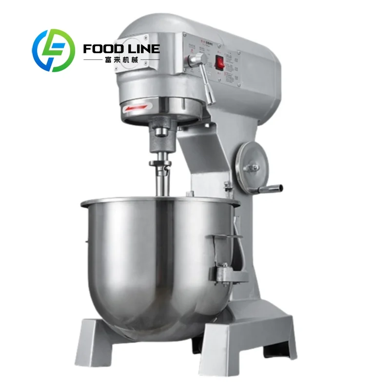 

Customized Stainless Steel Commercial 10L 30L 50L Mixer Bakery Dough Mixer Heavy Duty Stand Planetary Food Mixer