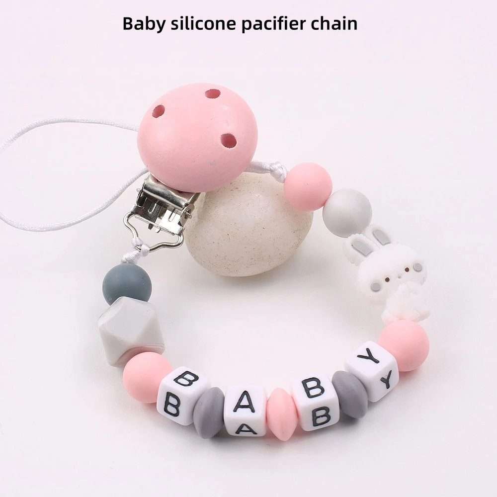 1PC Keep Your Baby\'s Pacifier Safe and Secure with This Adorable Silicone Cartoon Funny Pacifier Clip Attachment Cute Toy