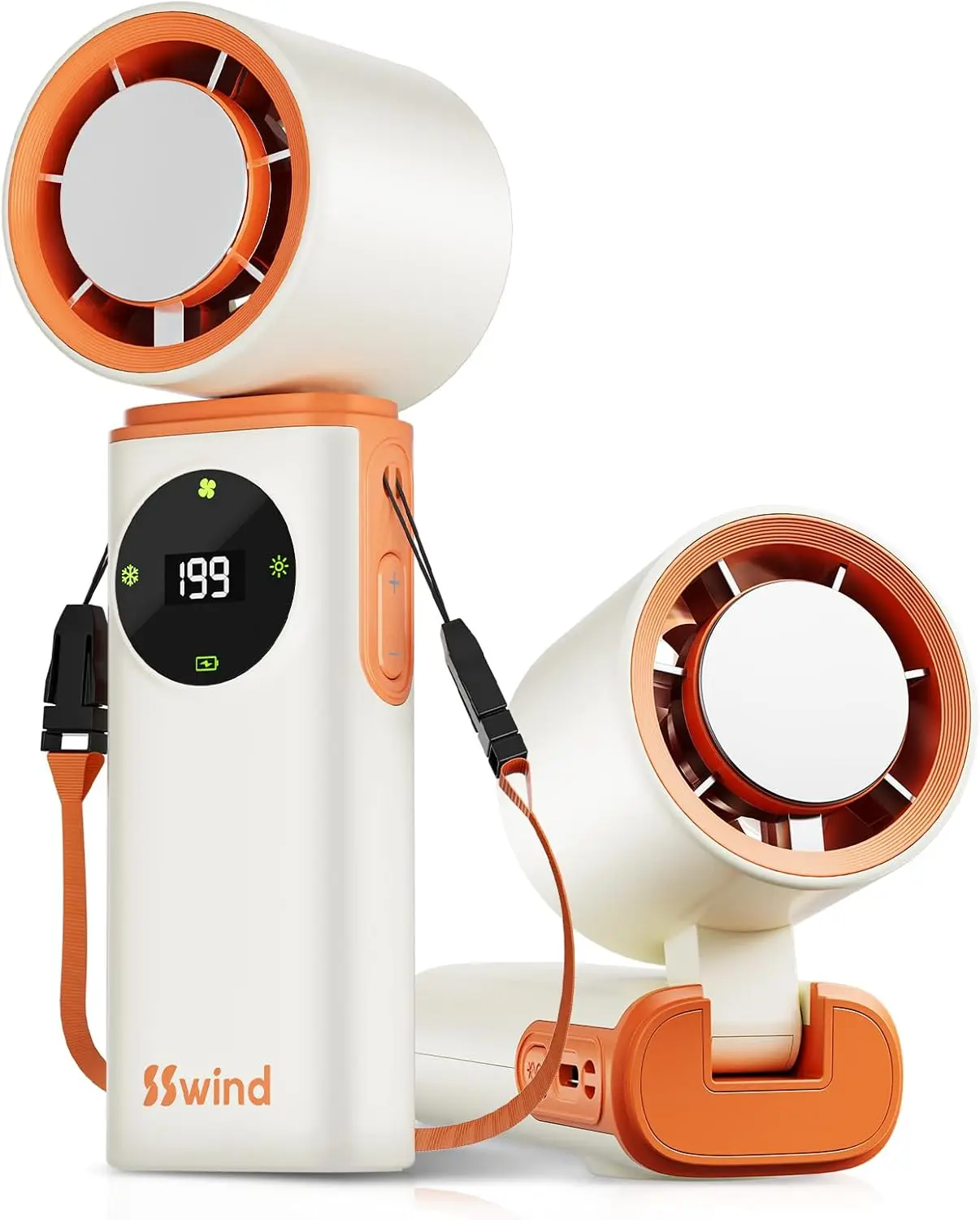 

6000mAh Handheld Ice Cooling Mini Fan 199 Speeds 20H Runtime 20000RPM Rechargeable Travel Outdoor