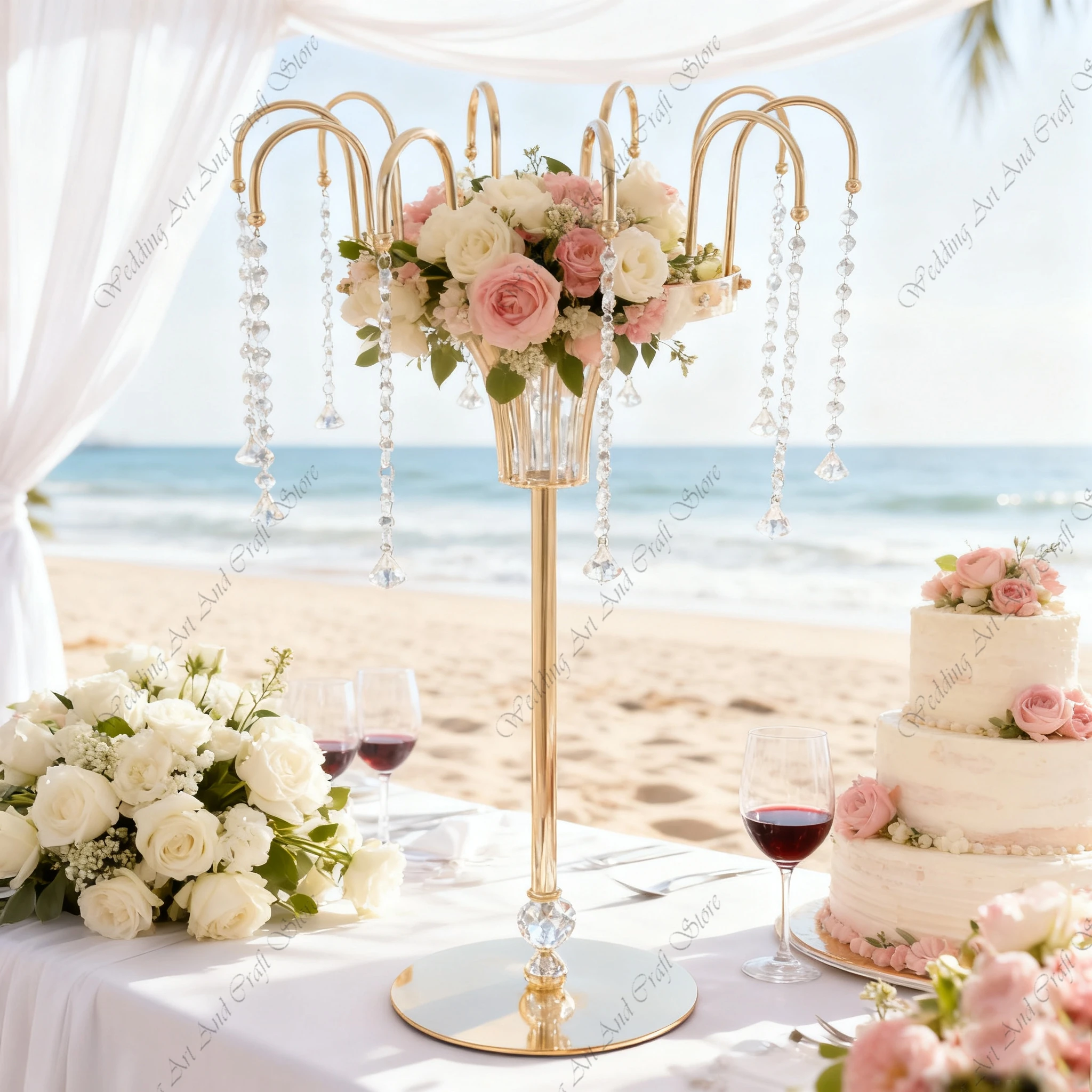 

10pcs f15 81-110cm White/Gold Wedding Arch Wedding Flower Stand Wedding Decoration Table Centerpieces Flower Vase Stands ivy284