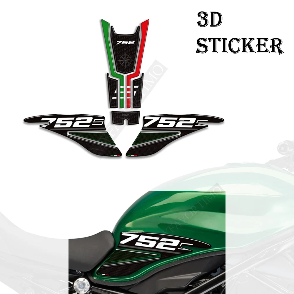 Motocicleta 3D Protector Tank Pad, Side Fuel, Kit de óleo, adesivos no joelho, kit de decalques para Benelli, 752 S, 2018, 2019, 2020, 2021, 2024