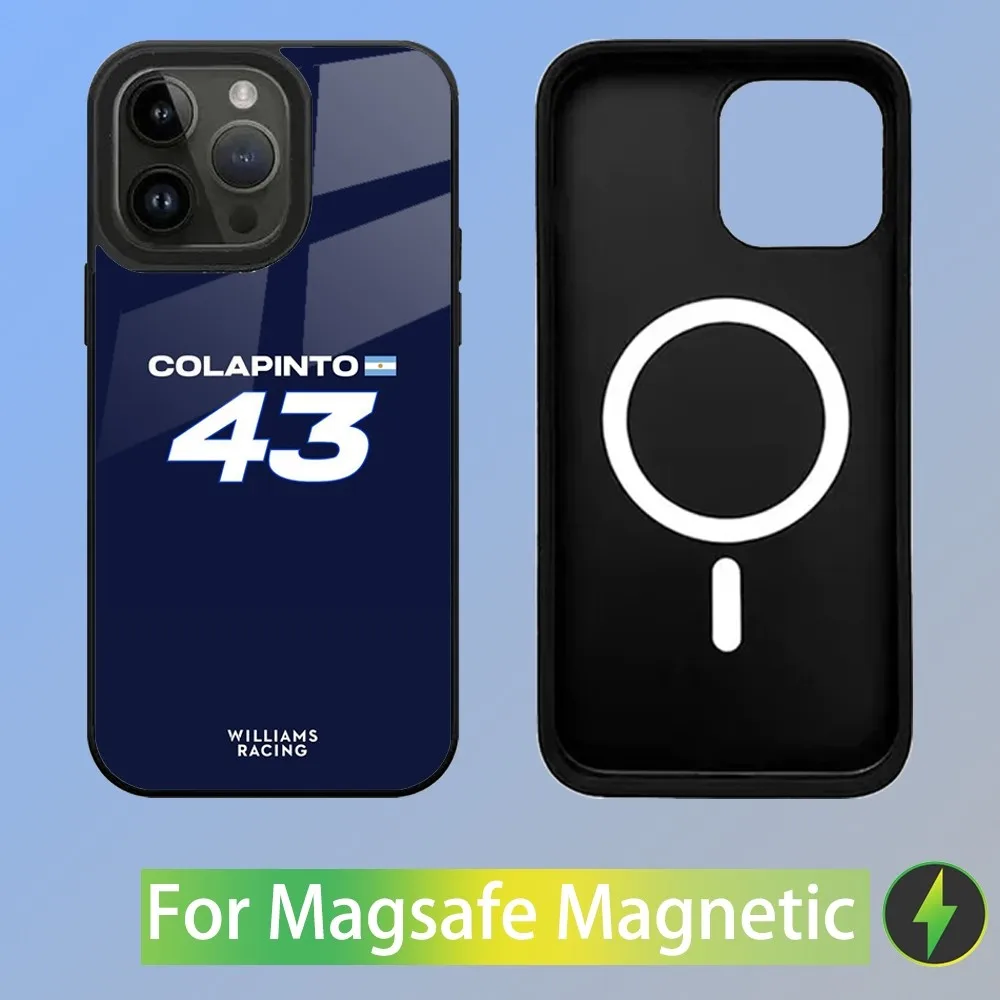 F1 43 F-Franco C-Colapinto Phone Case For iPhone 16,15,14,13,12,11,Plus,Pro,Max Mini Magsafe Magnetic Wireless Charging