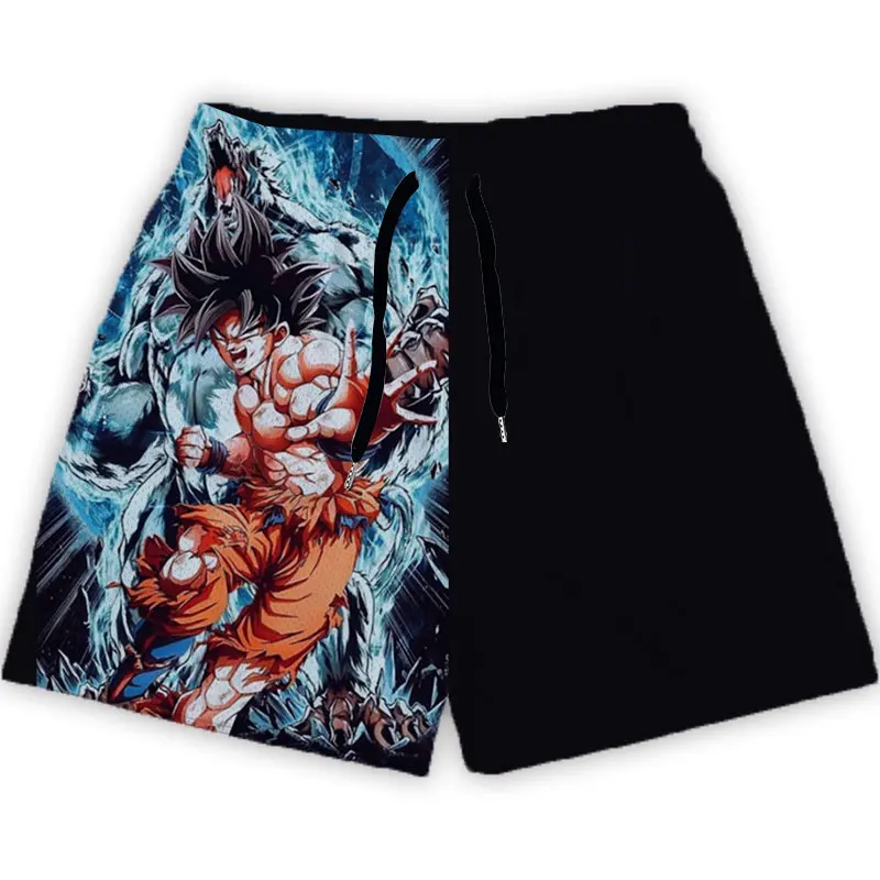 Pantalones cortos de Anime de Dragon Ball para hombre y mujer, Shorts deportivos informales con estampados, transpirables para playa, verano,