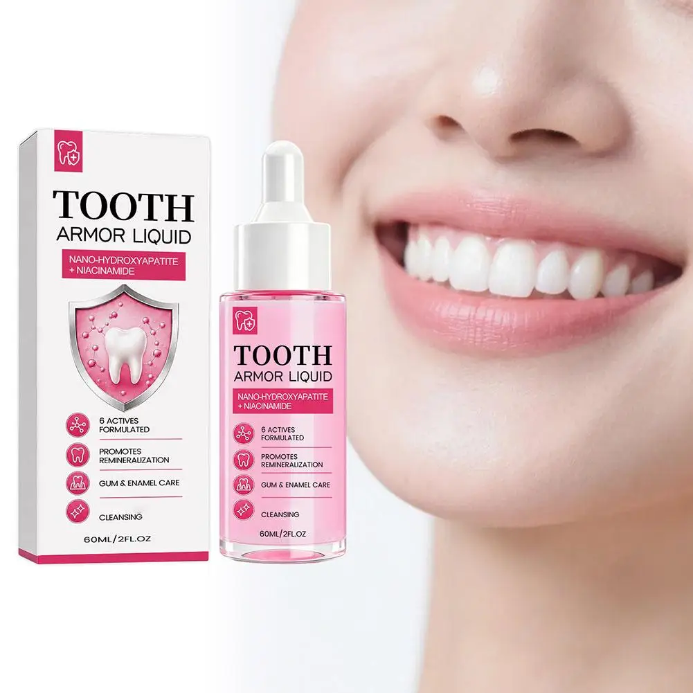 60ML Tooth Armor Liquid Mint Niacinamide Oral Care Remineralization Gum Enamel Whitening Teeth Professional Cleansing Mouthwash
