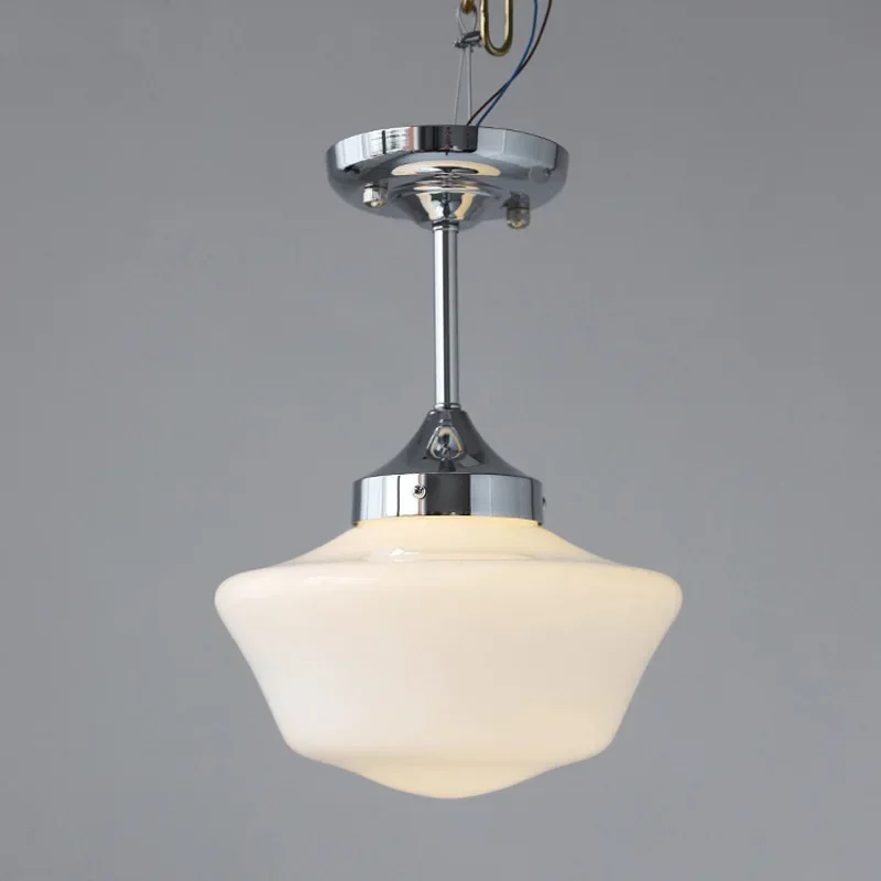 Tart Vintage Nordic Creative Chandelier Egg Bauhaus Cream White Glass Sunshade Corridor Bedroom Restaurant Hotel Ceiling Light