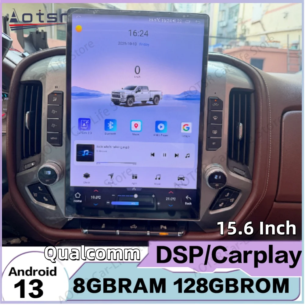 

Мультимедийный Android 13 для Chevroler Silverado GMC 2014 ~ 2018, автомобильный радиоприемник, GPS-навигация, стереоприемник, беспроводной головной прибор Carplay