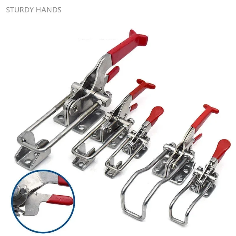 Quick Catch Toggle Latch Clamp Stainless Steel Adjustable Hasp Lock for Home Sliding Door Furniture Cabinet Boxes Hardware