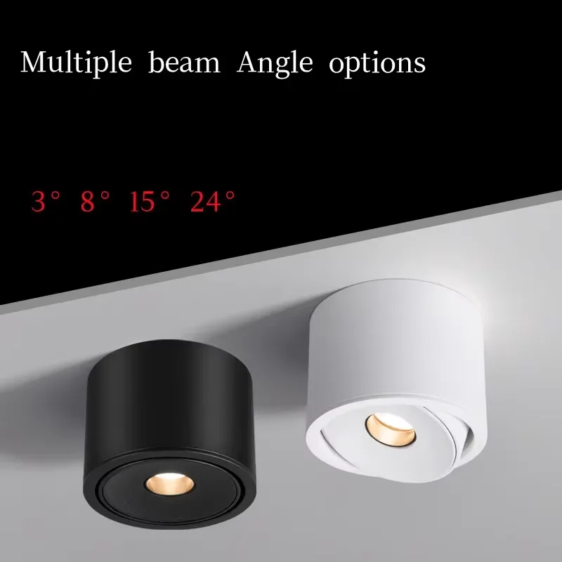 

Small beam spotlight, surface mounted ultra-thin small angle 3W tea room ambient light, 3 degrees 8 degrees 15 degrees dining ta