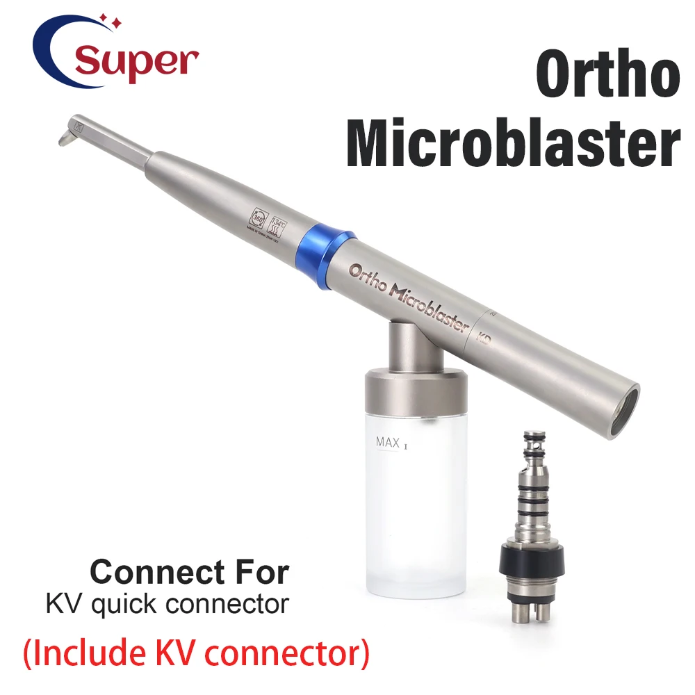 Dental 2in1 Aluminum Ortho Microblaster Water Spraying Microetcher Sandblasting Gun Alumina Air Abrasion Tool Fit Coupling
