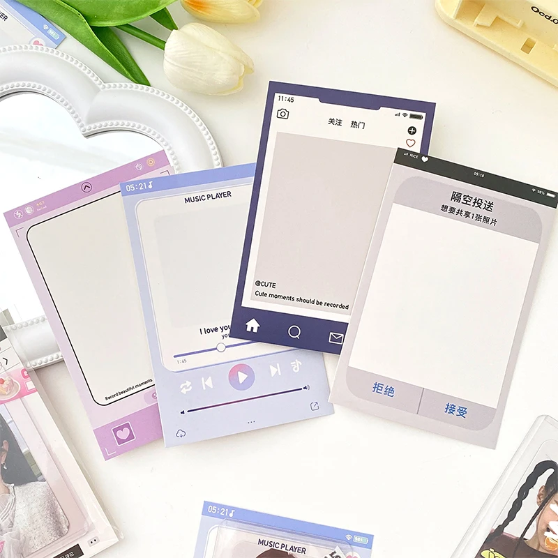 10Pcs INS Kpop Paper Card Back Photocard Holder Packaging Gift DIY Idol Photo Small Card Decorative Material
