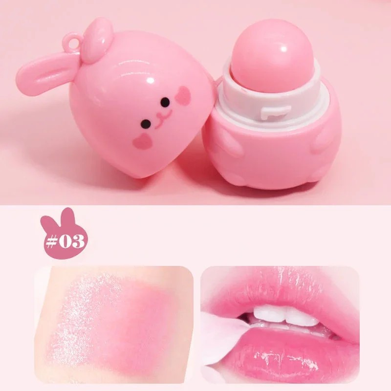 Color Change Lipstick Long Lasting Moisturizing Peach Girl Lip Balm Cute Bear Bunny Lipstick Makeup Care Warming Beauty Cosmetic