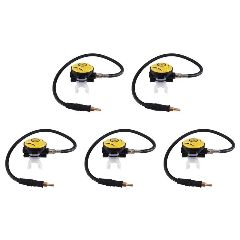 

Budget-Friendly 5X Scuba Diving Diver Regulator Diving Snorkel Tube Snorkeling Equipment Pressure Reducer 2Nd Dive Regulator-Yel