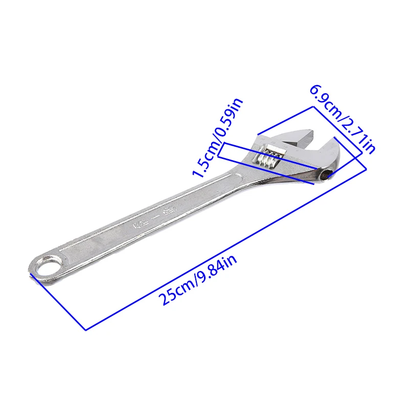 Разводной ключ Большое отверстие Длинная ручка Универсальный гаечный ключ Механическая мастерская Ручной инструмент для обслуживания CR-V сталь