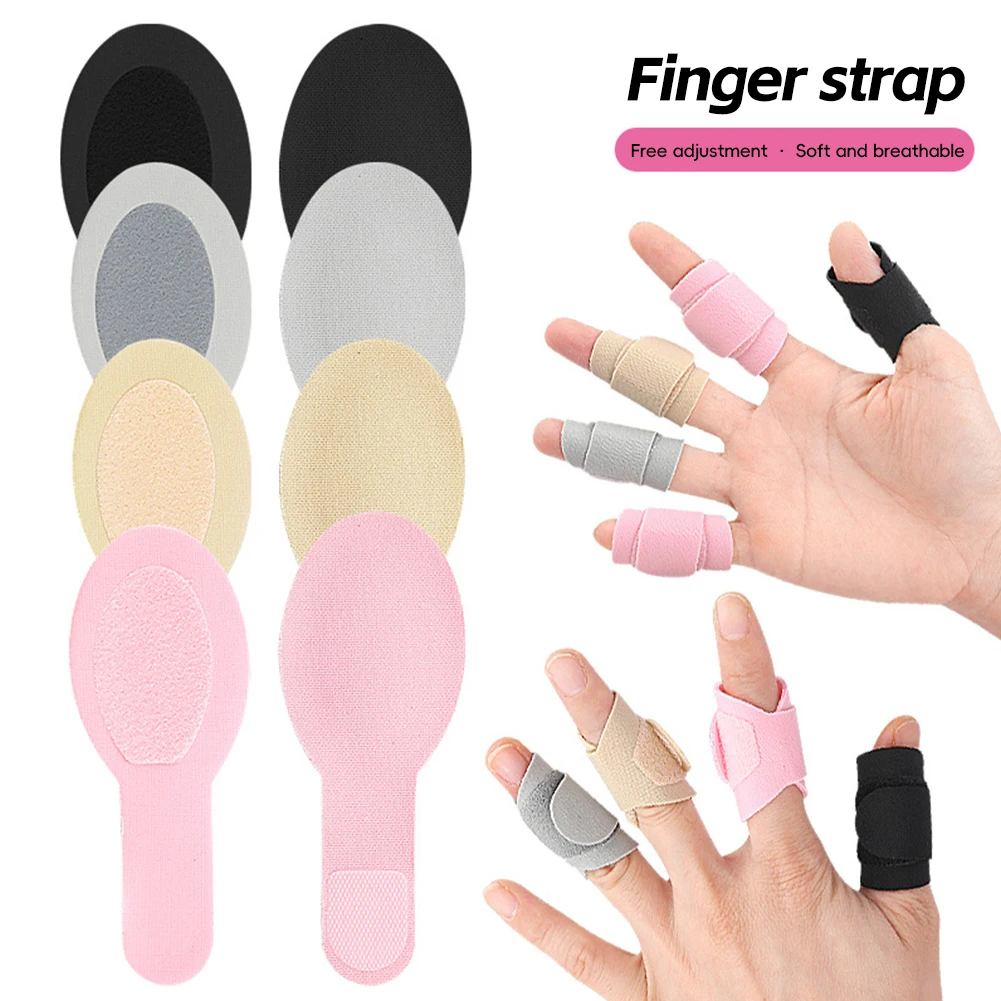 5 قطعة أكمام إصبع قابلة للتعديل حلقة حزام حجم واحد يناسب جميع إصبع جبيرة التفاف الإفراج السريع إصابة التهاب المفاصل إصبع لتخفيف الآلام