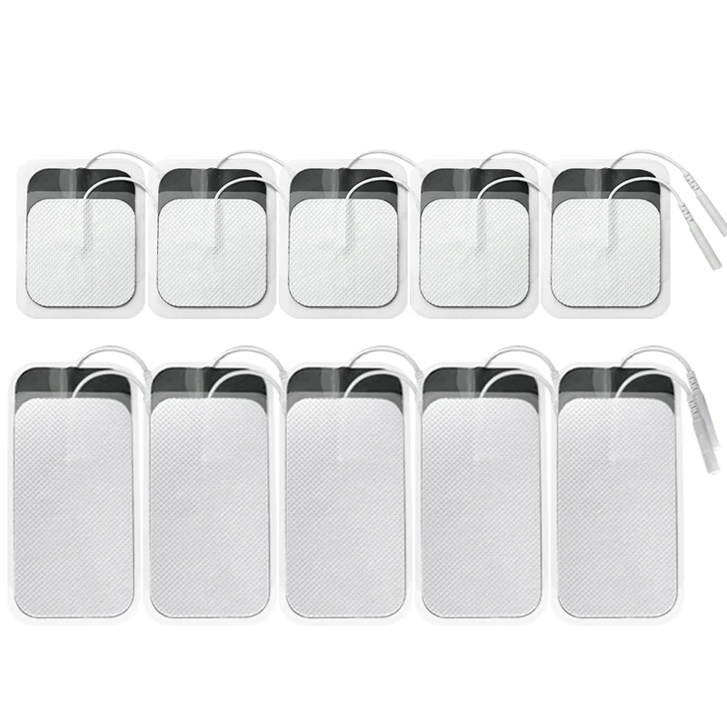 

2MM Plug Electrode Pad For Tens Unit Massager Machine Replacement Pad Reusable Gel Patch For Muscle Stimulator Ems Massager Tool