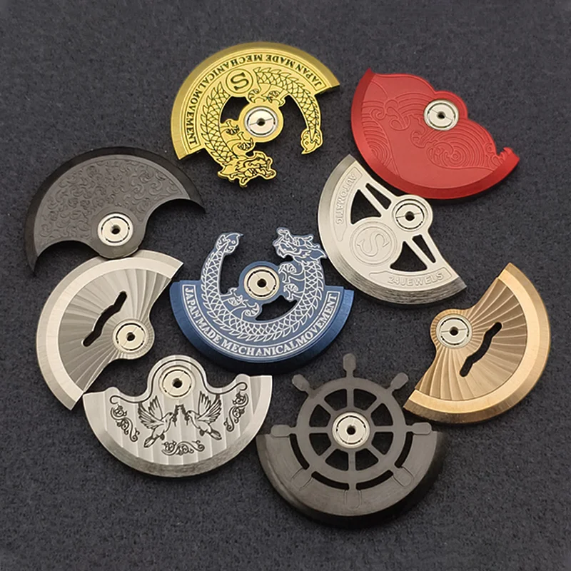 Rotor de martelo de peso oscilante automático, movimento nh35, adequado para nh34 nh35 nh36 nh38 4r35 6r 7s, peças de relógio masculino, reequipamento