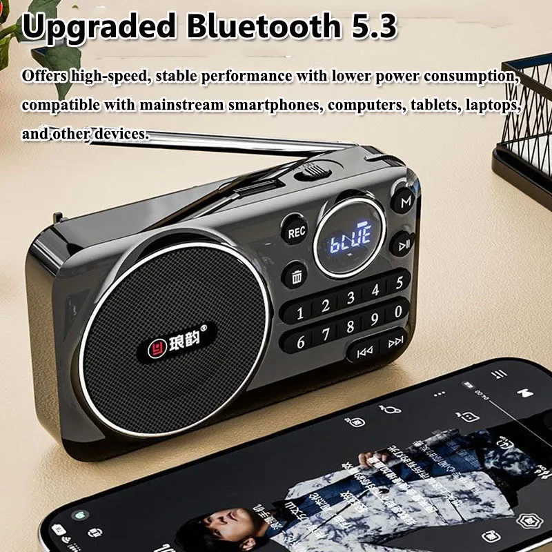 Mini Radio FM extérieure Portable sans fil Bluetooth haut-parleur chanson numérique dispositif De commande Camping en plein air TF/USB Caixa De Som