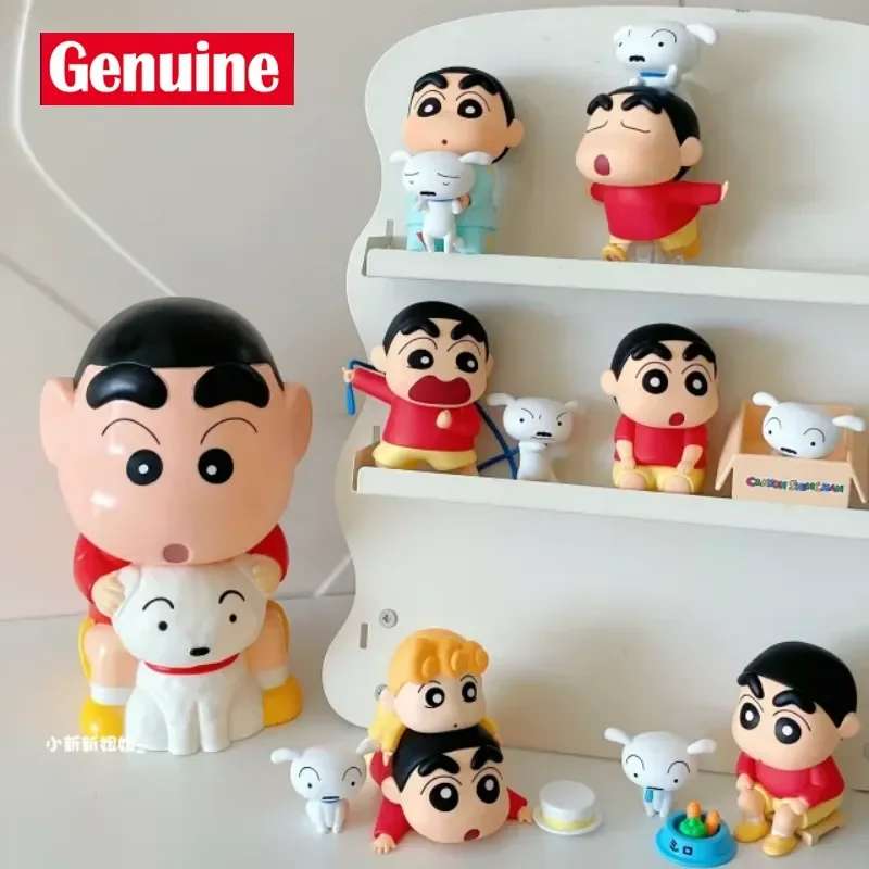 Crayon oficial shin-chan little white's série de vida diária caixa cega bonito artesanato presente de aniversário brinquedo decorativo na moda