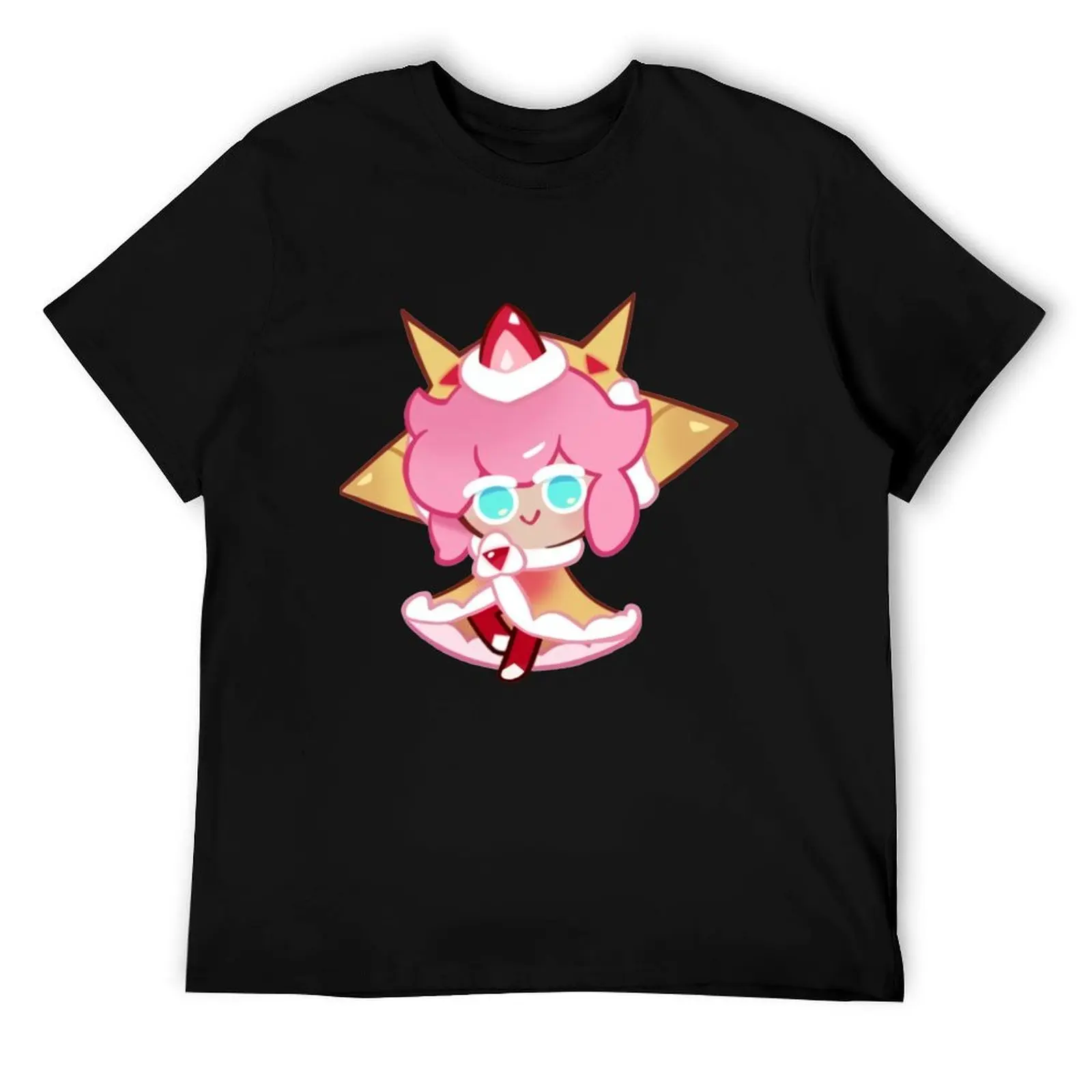 

Strawberry Crepe Cookie! Cookie Run Kingdom T-Shirt t shirts for man cotton t shirt custom print T-Shirt