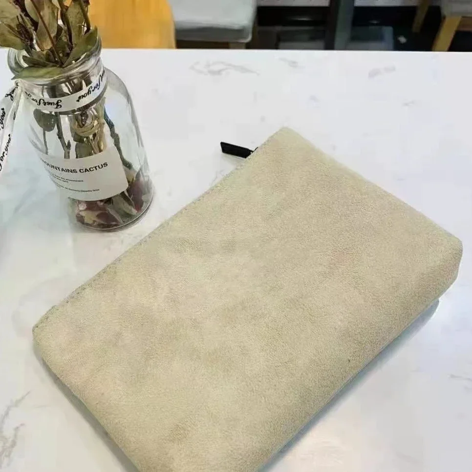 Trendy Women's Deer Suede Clutch Bag Set