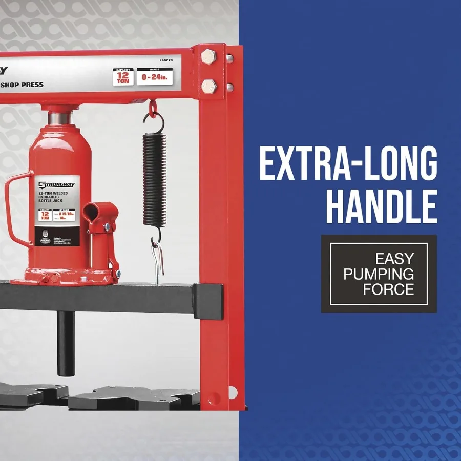 12톤 유압식 샵 프레스 자동차 수리용 강철 프레임 블랙 고압 성능 내구성 및 신뢰성