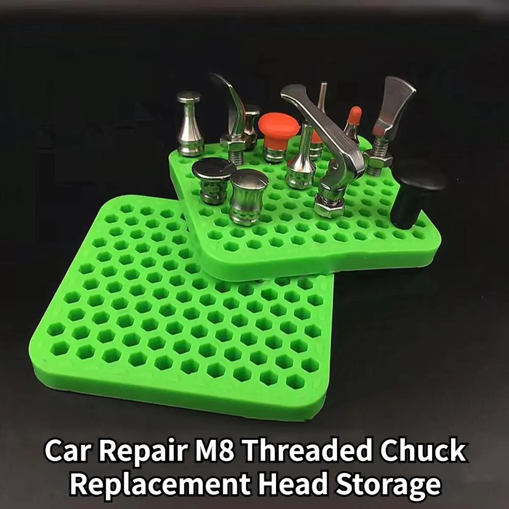 Car Repair Head M8 Threaded Chuck Replacement Head Storage Plate PDR Repair Pen Knock Replacement Tool Box Knock Head Organizer