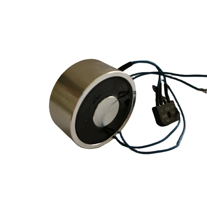 

diameter 80mm Industrial Small 12V 24v DC Electrical Holding Magnet Round Solenoid Lifting Electromagnet