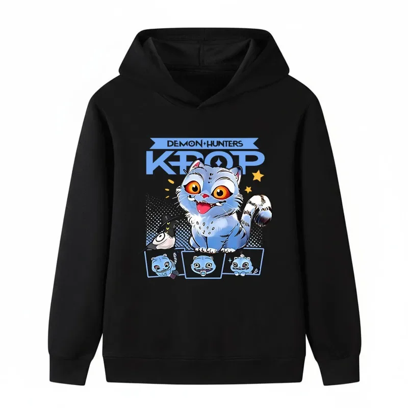 K POP ربيع الخريف الفتيان والفتيات مقنعين البلوفرات الكرتون المطبوعة الأطفال بلوزات غير رسمية الاطفال رقيقة تنفس الرياضة قمم