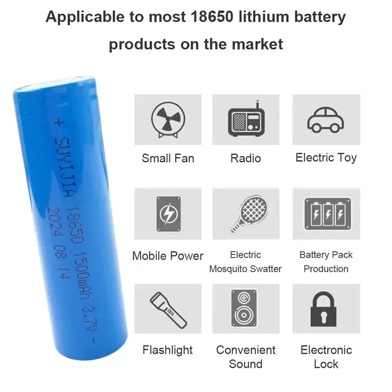 3.7V 1500mAh Rechargeable Lithium-ion Battery 18650 Suitable for Medical Equipment Bright Flashlight Flashlight Headlamp