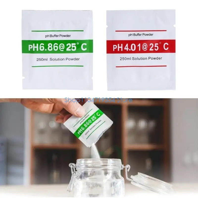 0XLD 4 Pcs Buffer Solution Powder Calibration Powder Solution for Testing Balance of Drinking Water Save for Time