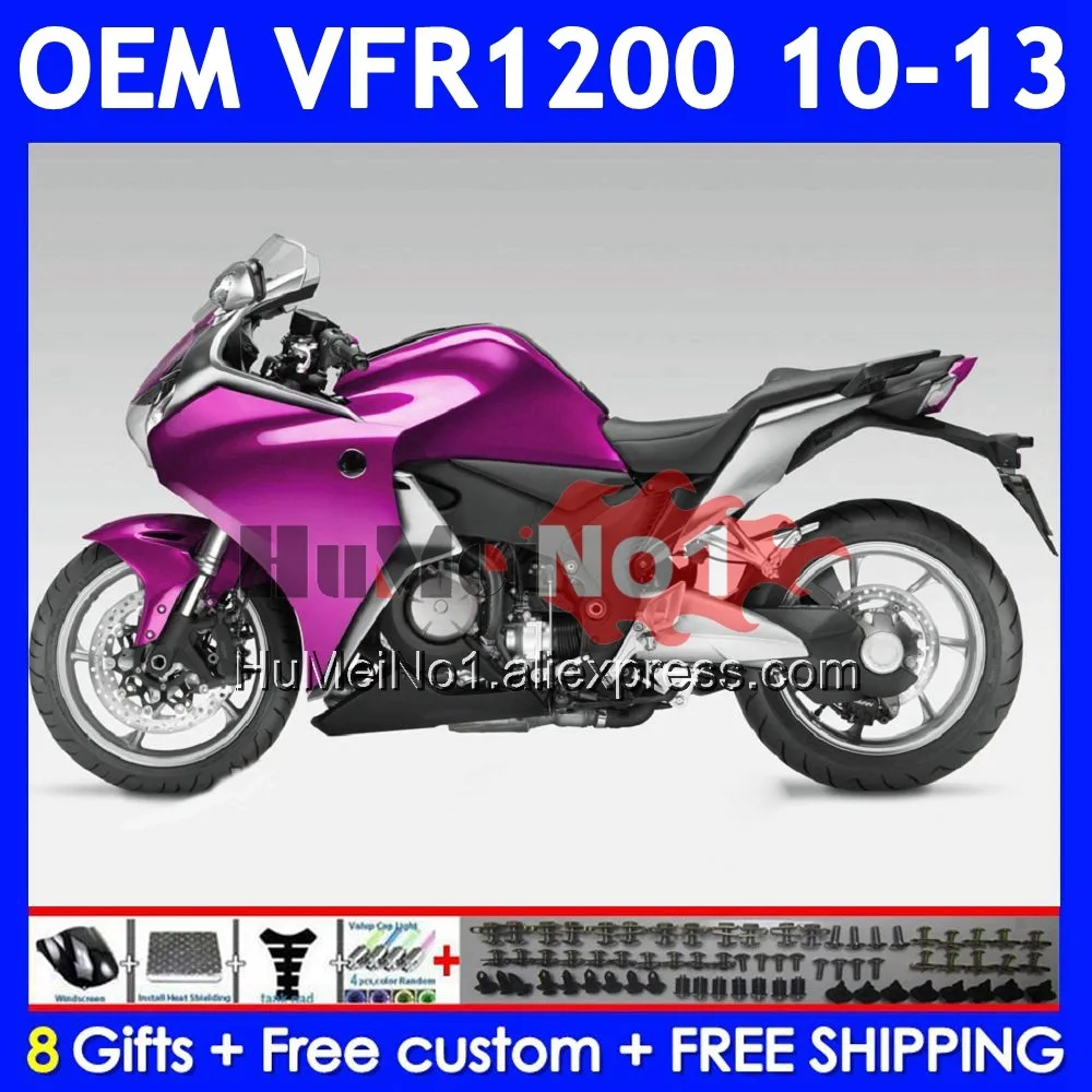 Glossy Pink Injection For HONDA Crosstourer VFR 1200 VFR1200 RR CC 71No.107 VFR1200RR 10 11 12 13 2010 2011 2012 2013 Fairings