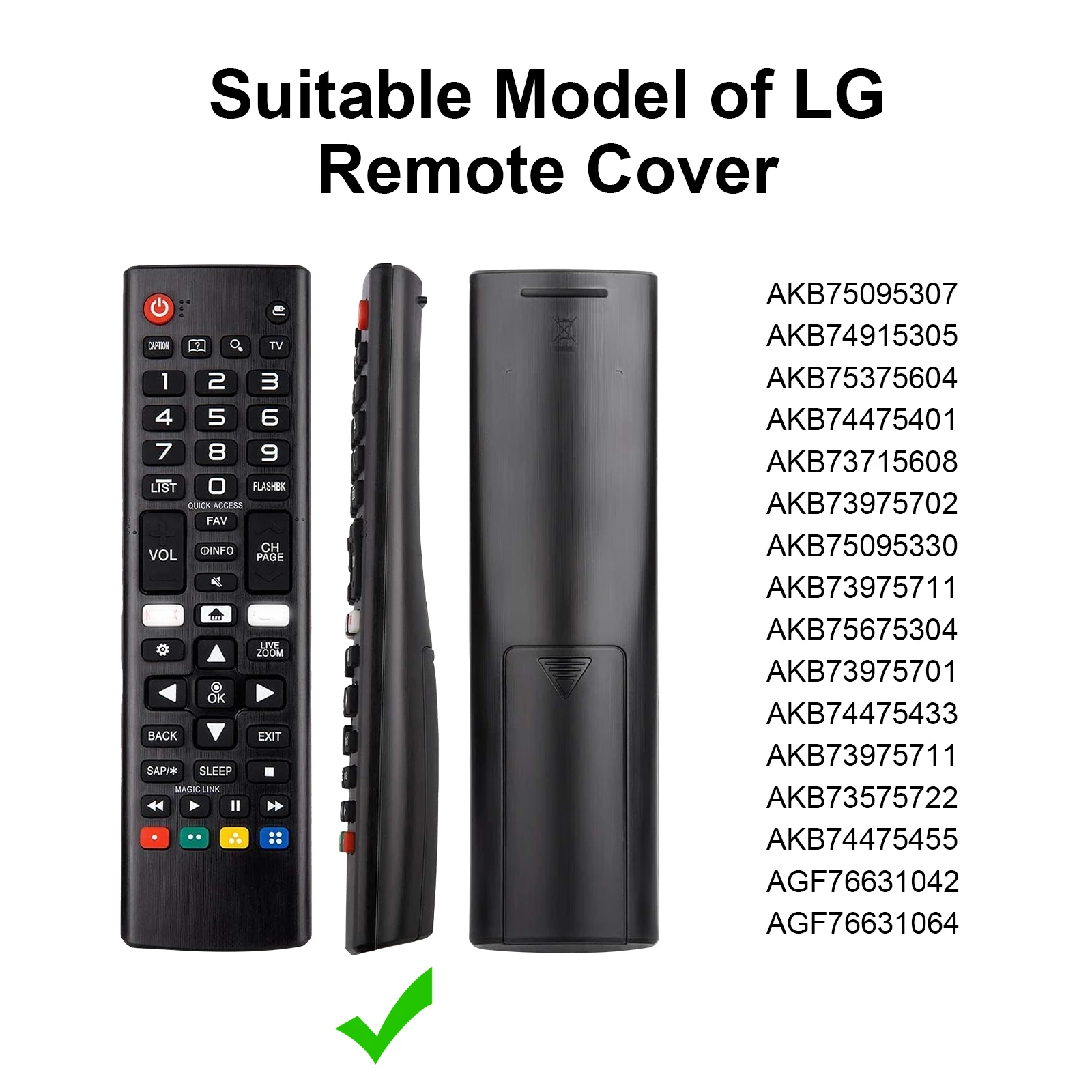 

Silicone Remote Protective Cover For LG AKB75095307/AKB75375604/AKB74915305 Remote Cover
