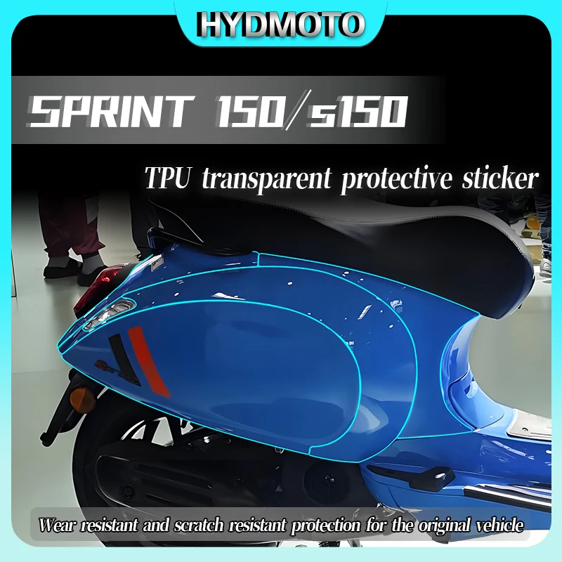 For Vespa SPRINT 150 Sprint 150 2024 paint transparent protective film TPU invisible car clothing film accessories modification