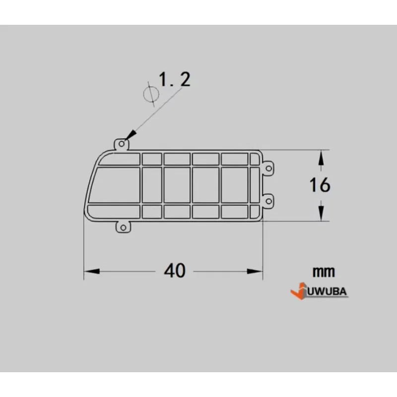 JUWUBA Modell 1 Paar Simulations-Metall-Netzlichtständer für 1/14 Tamiya RC Truck Auto für Iveco 480 DIY-Teile Spielzeug RC-Autos – Detail 1