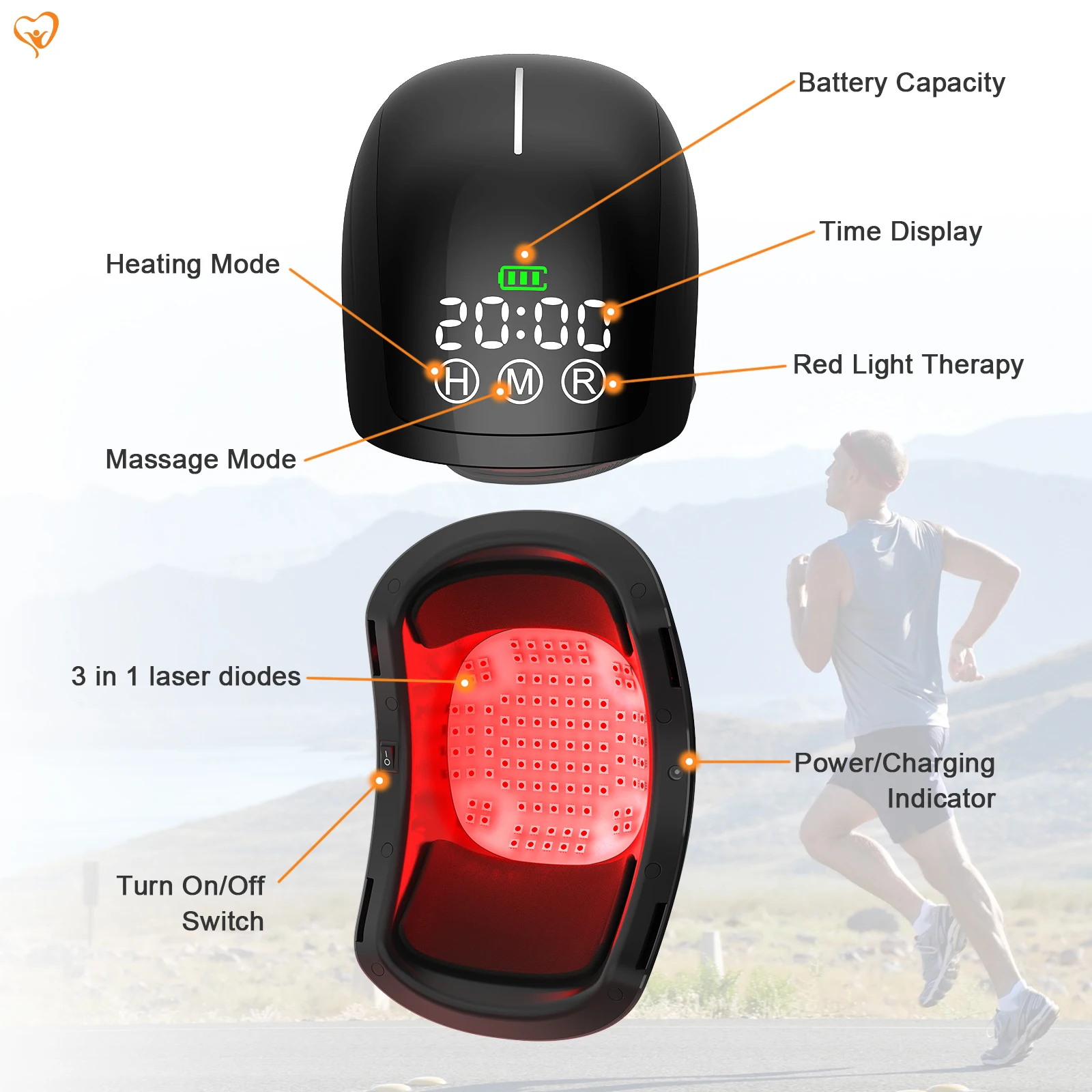 Knee Massager Red Light Therapy Device 70*880nm 660nm 630nm 3 in 1 210 Beads Vibration Massage Joint Pain Relief Relaxing view 4