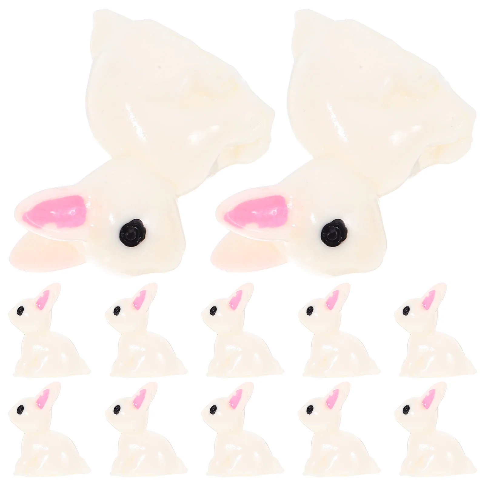 

35Pcs Resin Landscape Decor Cartoon Rabbit Handicraft for Desktop Home Office Moss Microlandschaft Craft Rabbit
