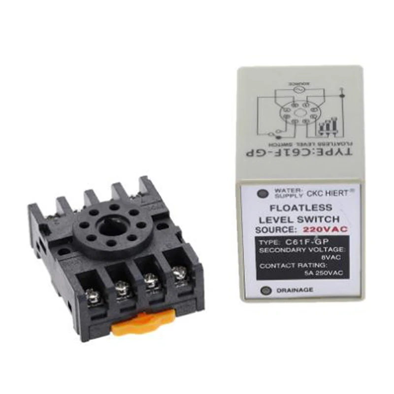 C61F-GP AC220V Level Relay Floatless Level Switch Level Controller with Base