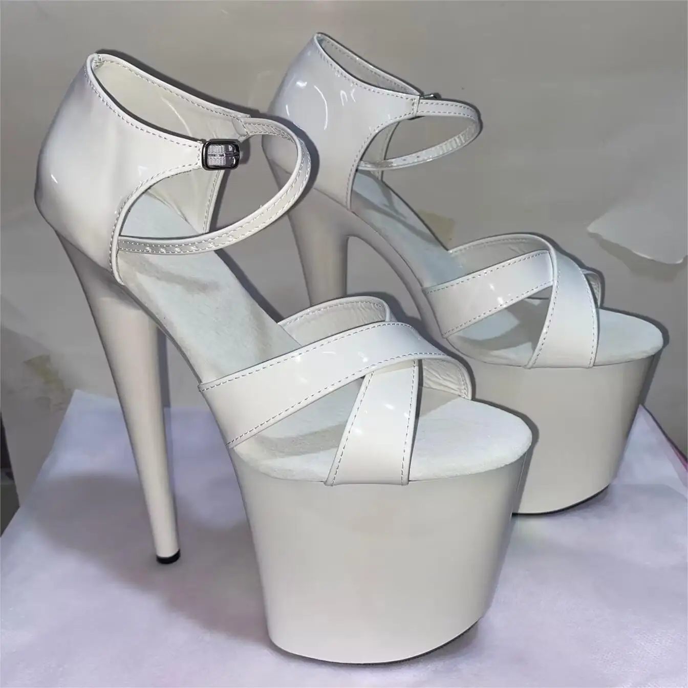 

Ankle straps, 20 cm women's shoes, 8 inches, pole shoes for fashion stage models, high heels for parties dance shoes