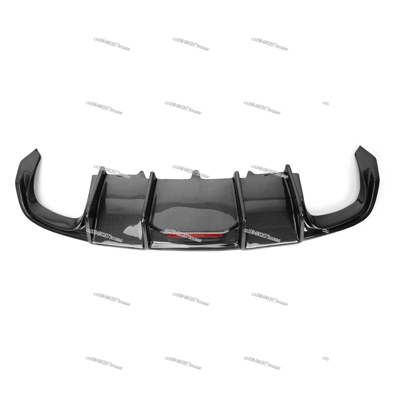 Carbon Fiber Rear Diffuser Lip with LED Light for A5 B8.5 S5 Coupe Sedan 2012-2015 S Line Sport Bumper