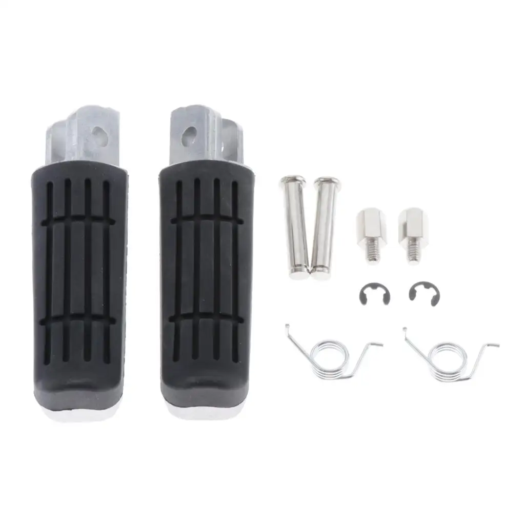 Durable Motorcycle Foot Pegs Black Silver Aluminum Pedal Pads Rest Mount for Yamaha FJR1300 R1 R6 MT09 Touring Street