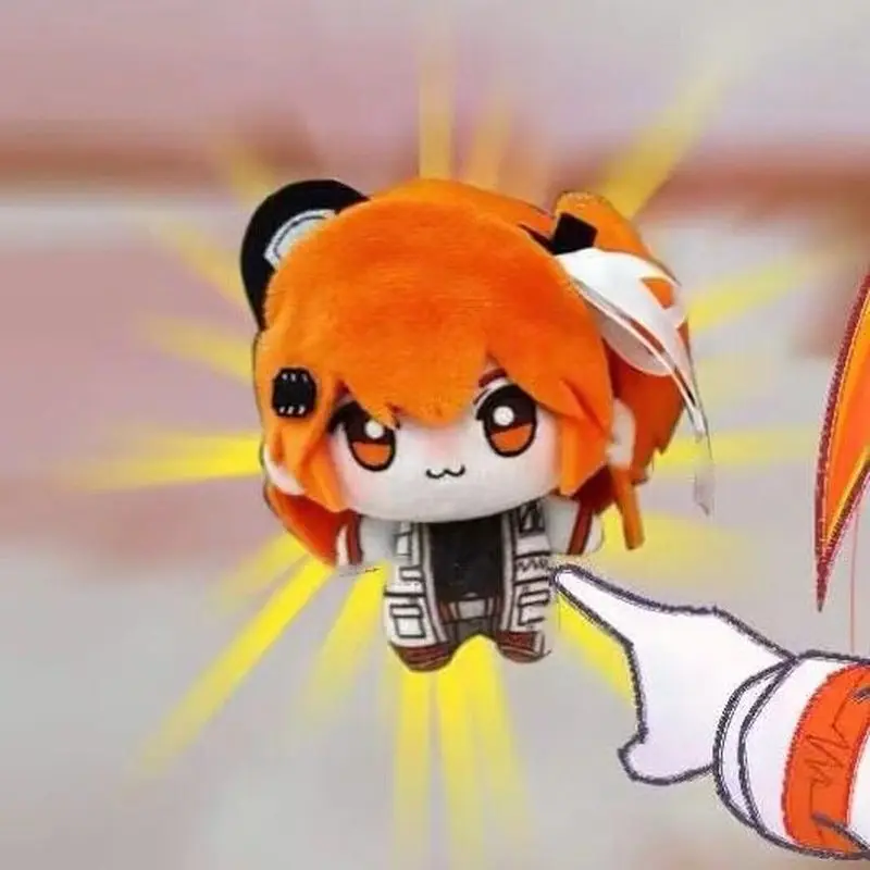 Kasane Teto 10cm Plush Doll Cute Printed Soft Stuffed Anime Character Backpack Pendant For Anime Fans Kids Gift Decoration