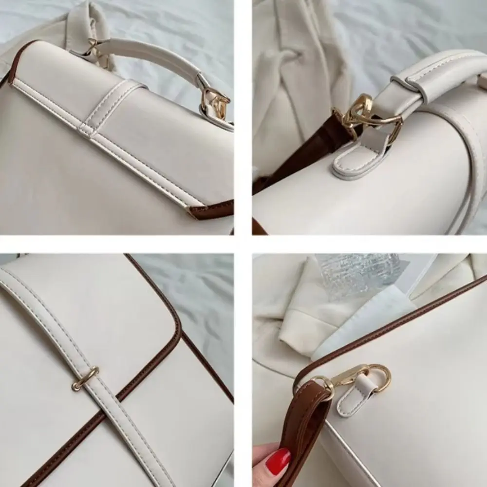 

Solid Color Multiple Pockets Backpacks Shoulder Bag Large Capacity PU Leather Crosbody Bag Handbag Tote Bag Women's Backpack