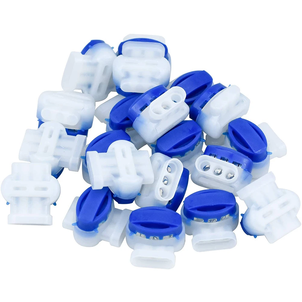 10-20pcs Waterproof Cable Clamps Wire Connectors For Garden Auto Lawn Mower 3 Pore Terminal Blocks Robotic Lawnmower Connectors