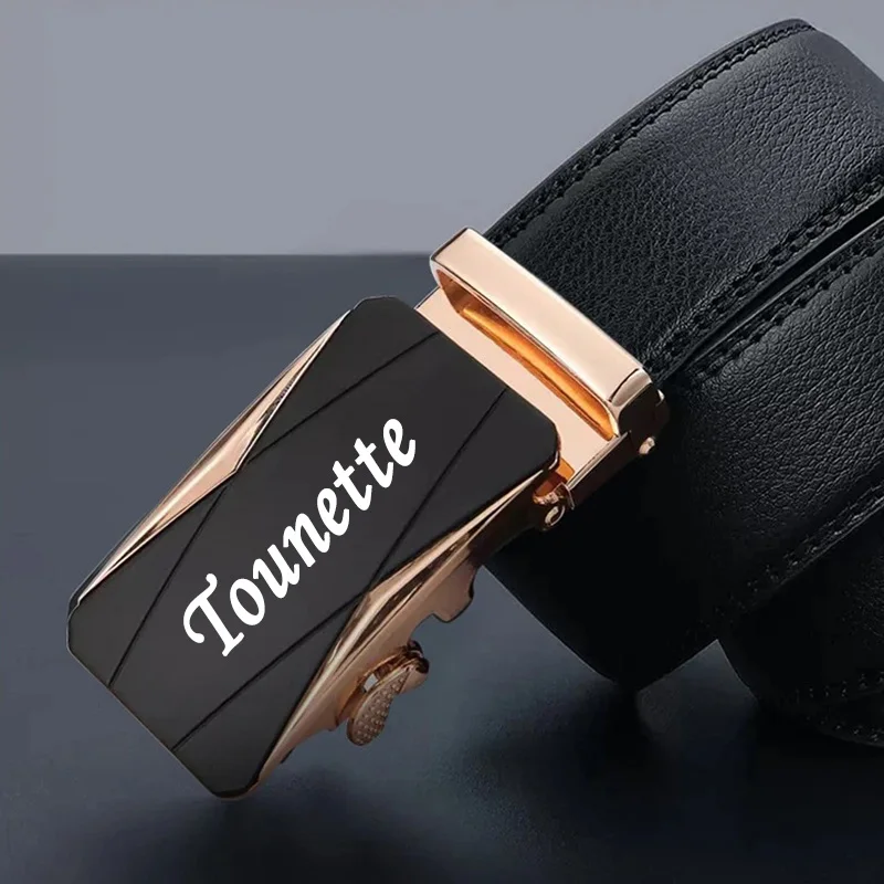 Customized Name Men's Automatic Buckle Belt, Large Size 105-140 150 160 170cm Personalized Waistband Perfect Father's Day Gift