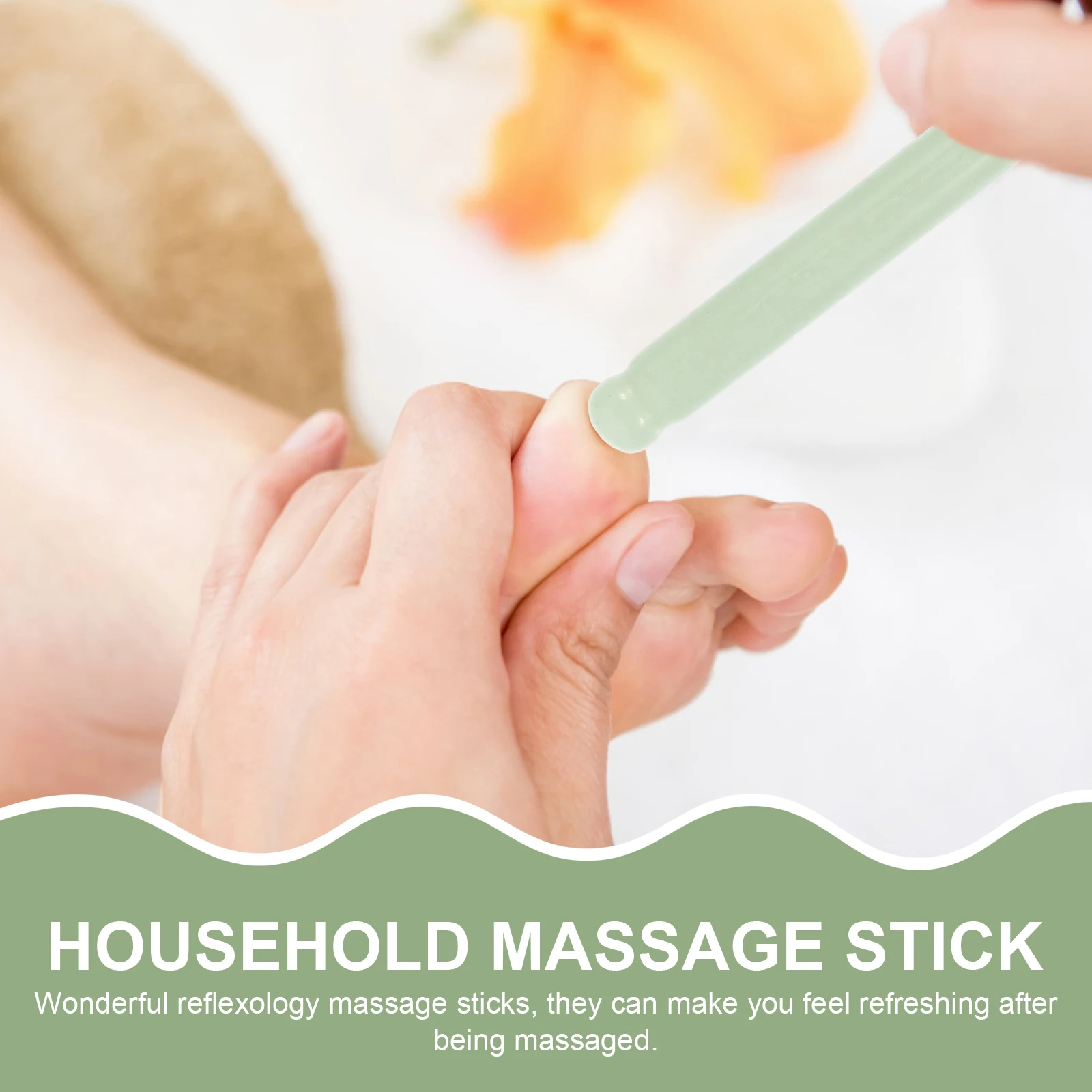 أداة تدليك وحيدة من اليشم الطبيعي، عصا محمولة لكشط القدم، علاج نقطة الضغط، تخفيف فعال للألم بعد المشي الطويل أو